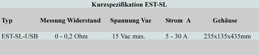 Kurzspezifikation EST SL