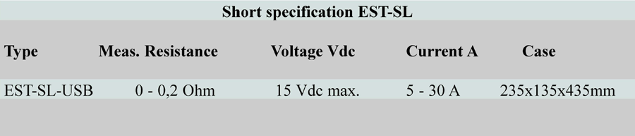 Short specification EST SL
