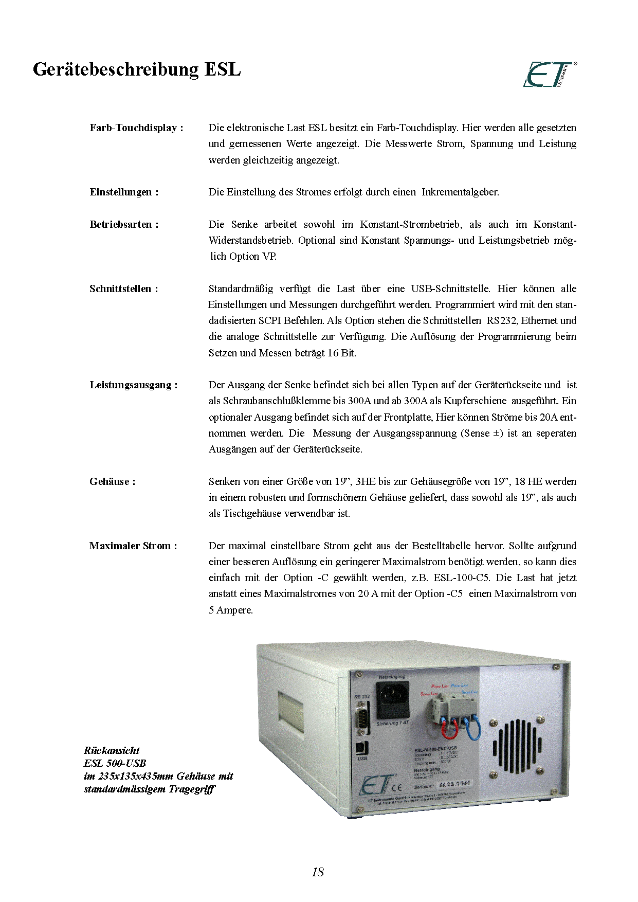 Elektronische Lasten ESL - 3