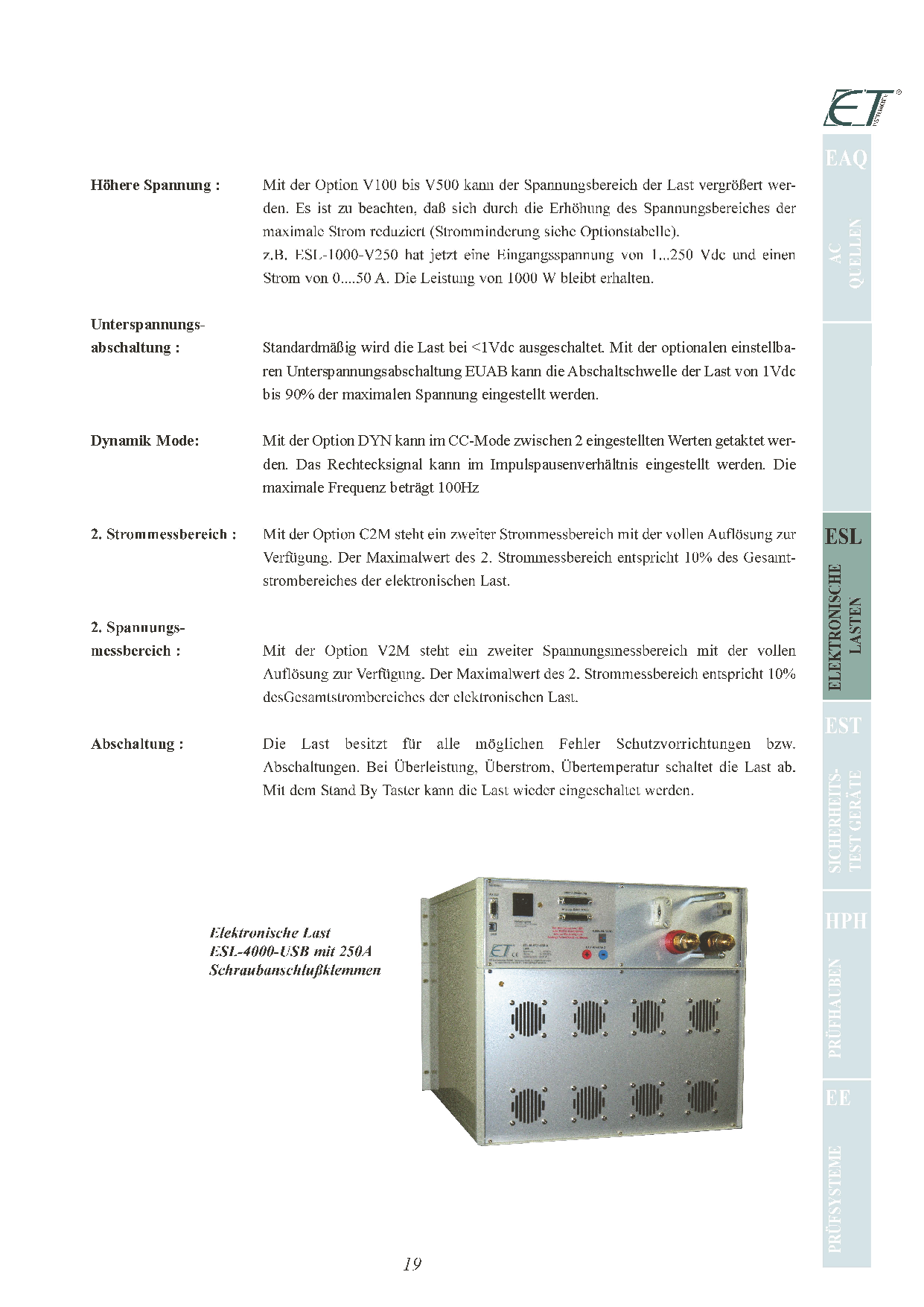Elektronische Lasten ESL - 4