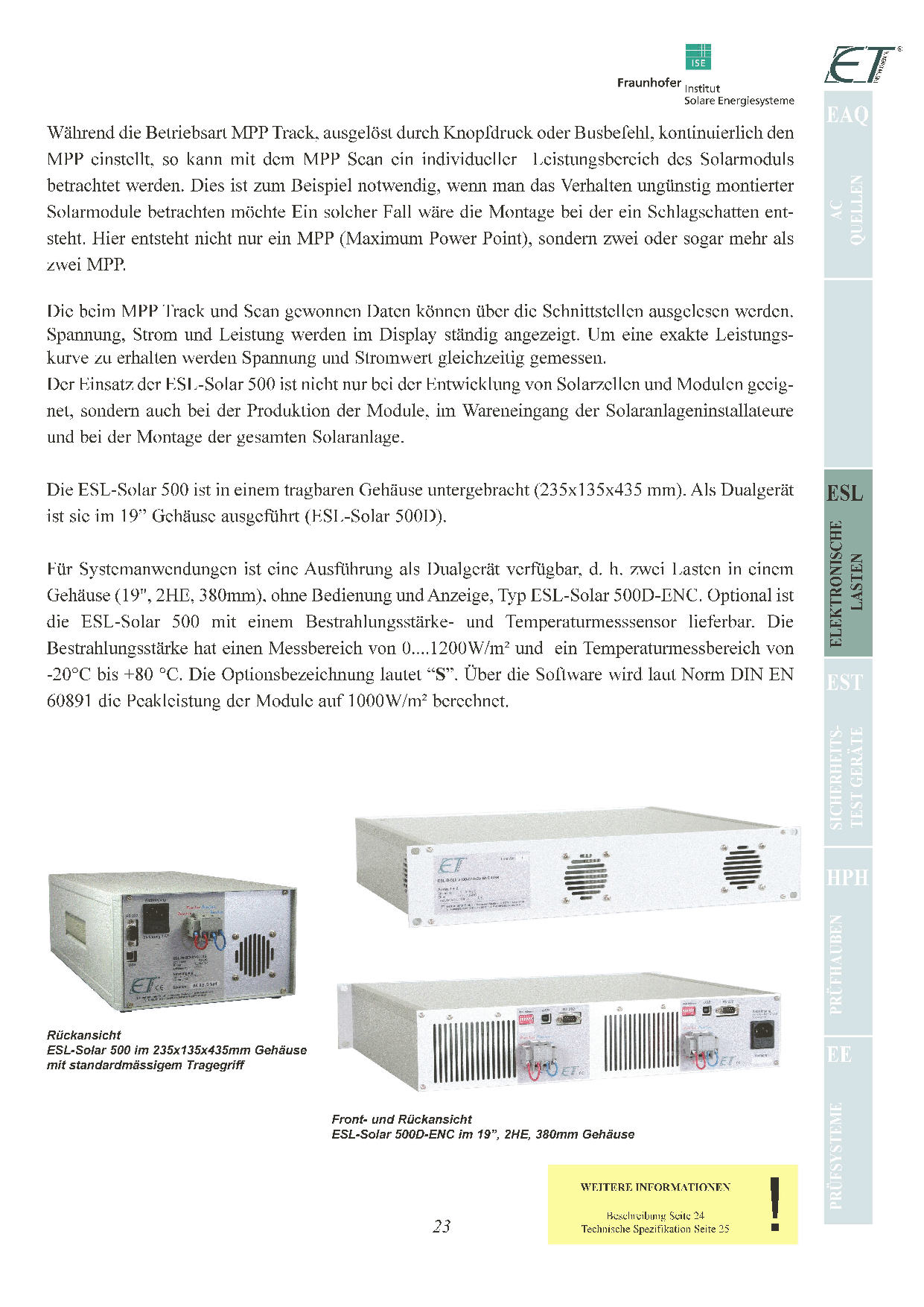 Elektronische Lasten ESL-Solar - 2