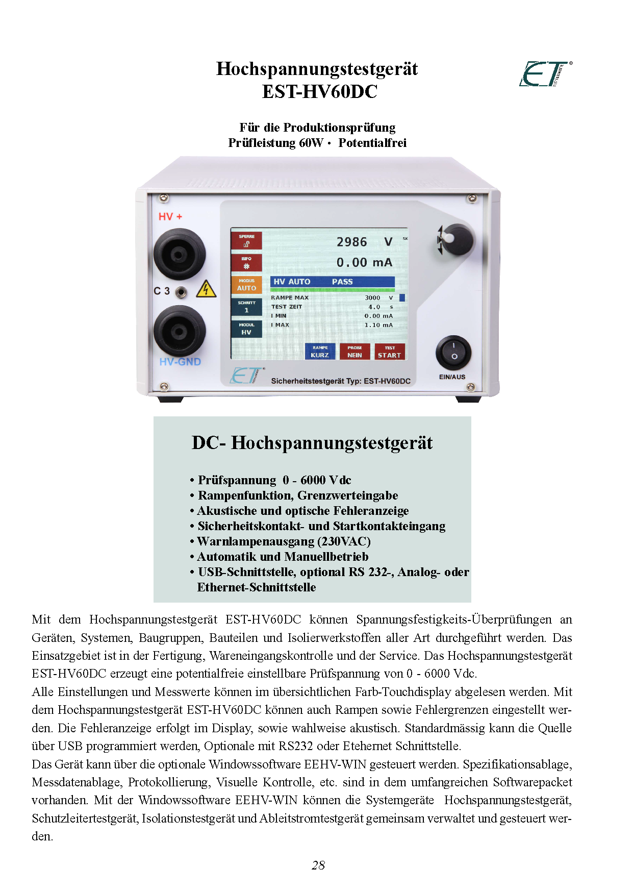 Sicherheitstestgeräte EST - 3