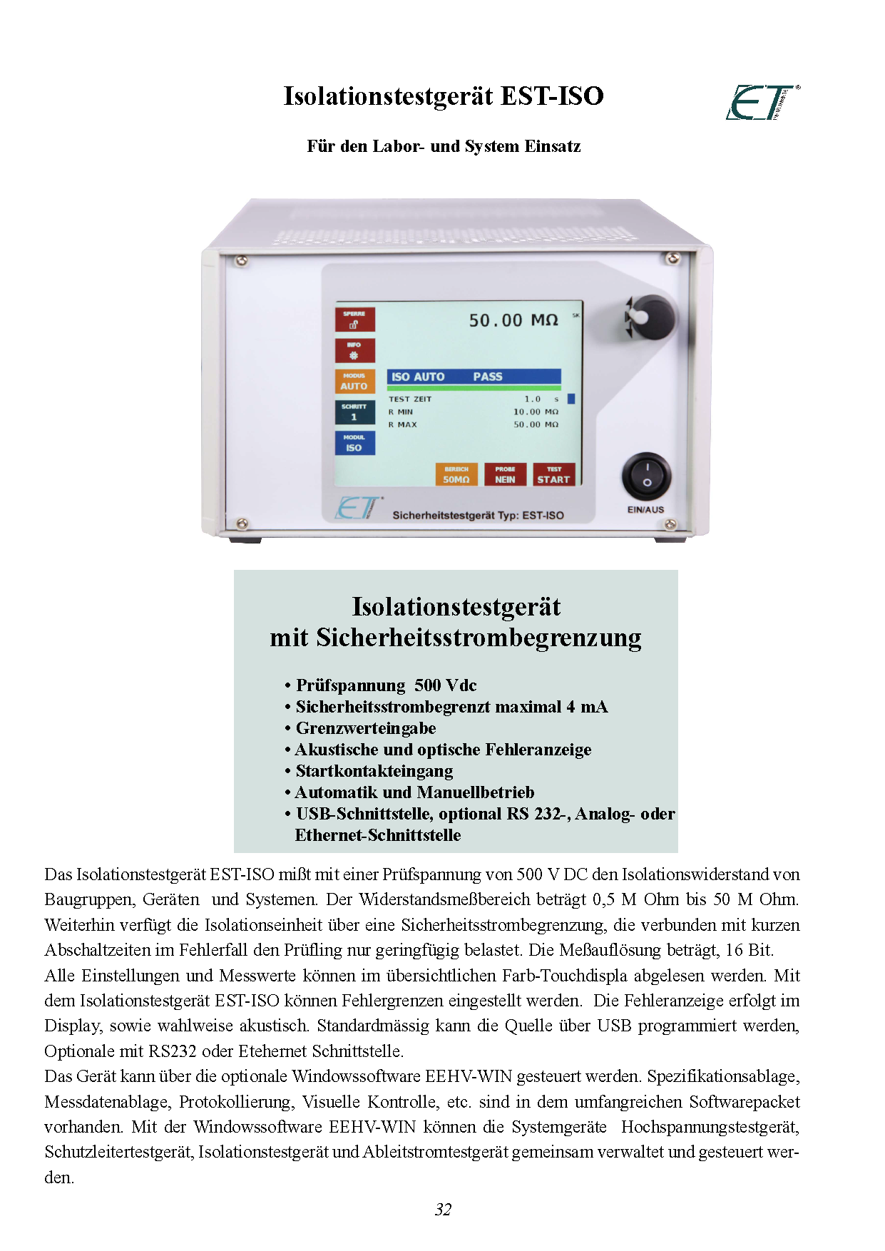 Sicherheitstestgeräte EST - 7
