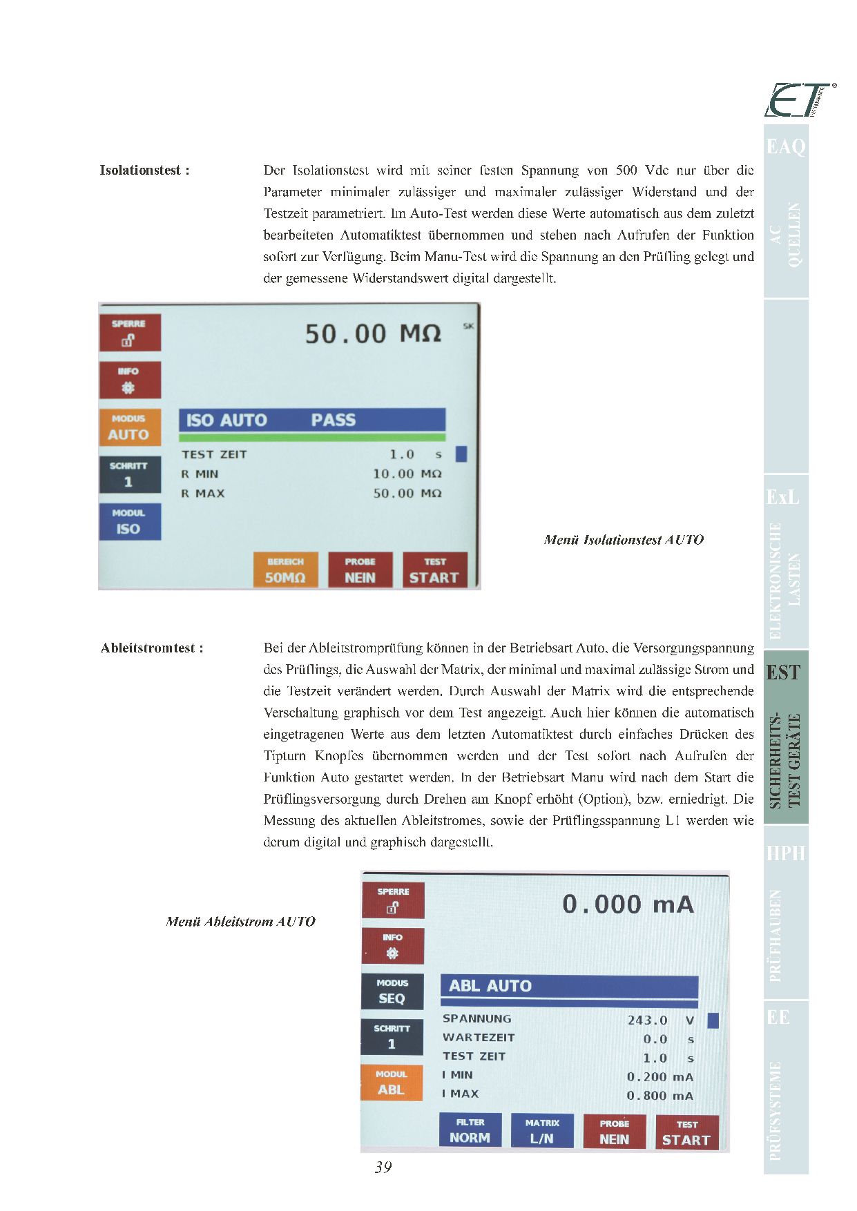 Sicherheitstestsystem EST-USB - 6